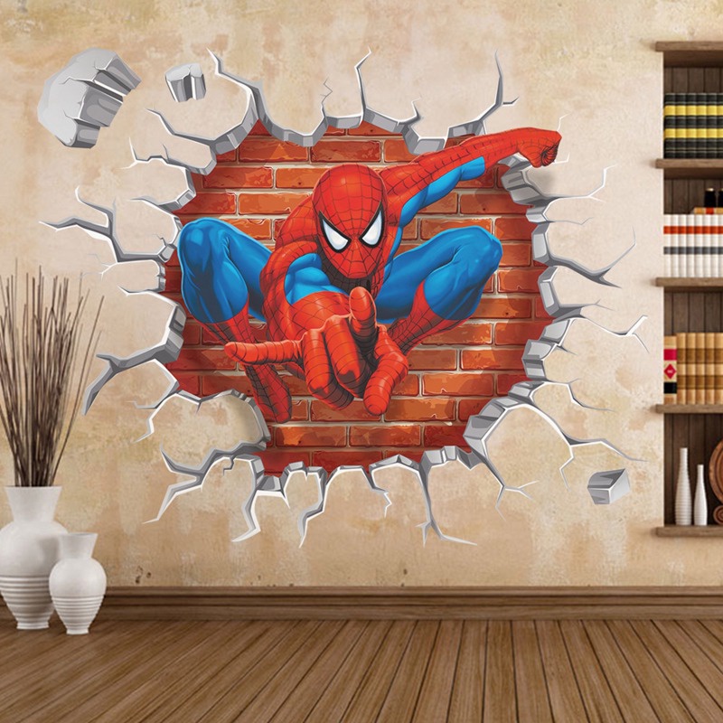 Miếng Dán Tường 3D Hình Siêu Anh Hùng Avengers