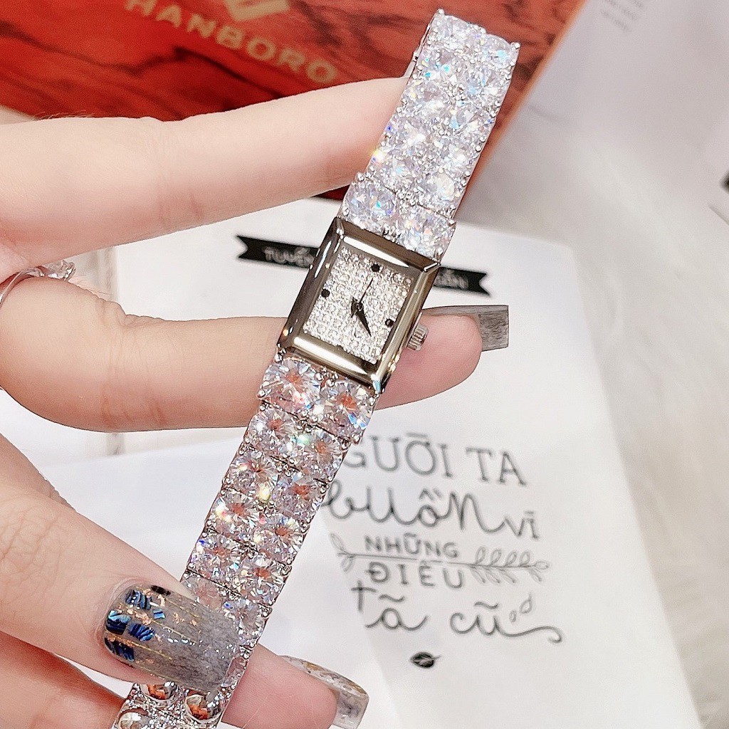 Đồng Hồ Nữ Melissa Dây Đính Đá 15x19mm Silver