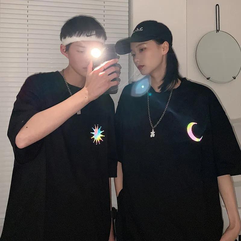 Áo thun Stee Phản quang 7 màu Moon &amp; Sun Unisex