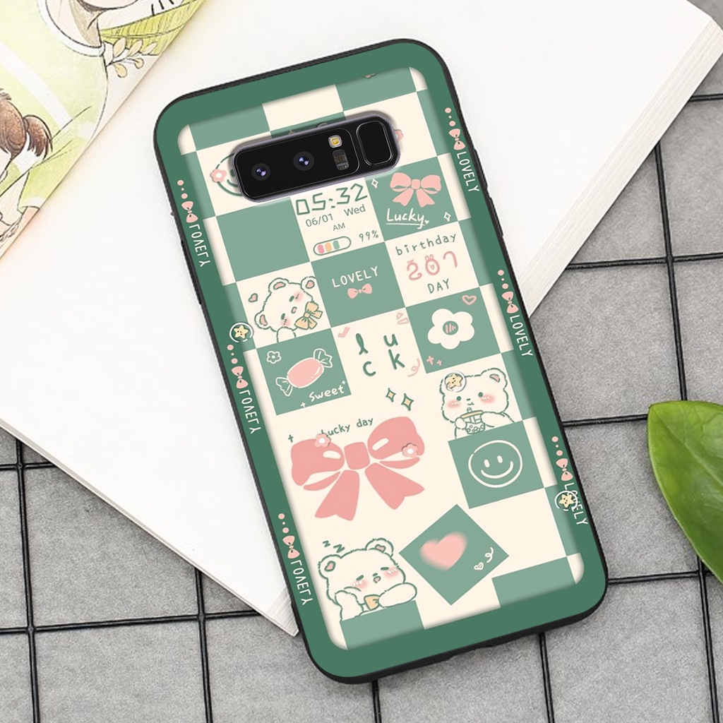 Ốp lưng Samsung Galaxy NOTE 8 in hình cao cấp mẫu kẻ caro,mikenbe@r siêu hot