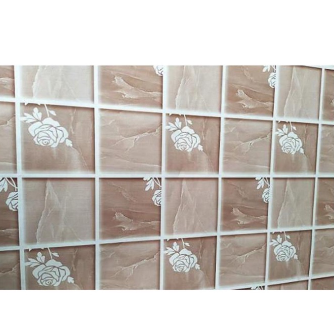 Decal tráng nhôm dán bếp ĐÓA HỒNG NÂU khổ 60cm có keo sẵn - giá bán 1 mét