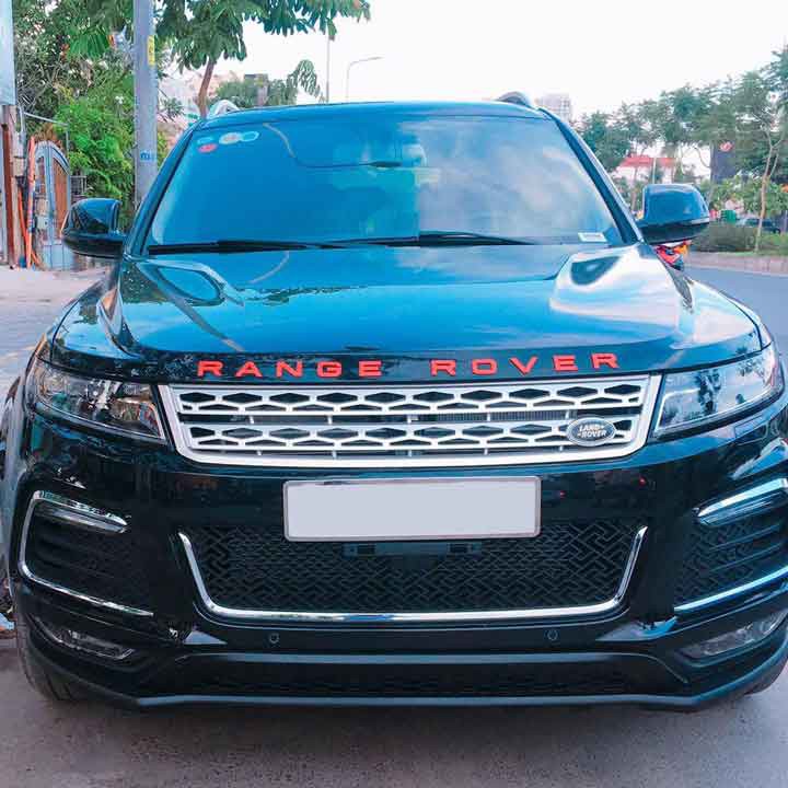 Logo chữ RANGEROVER 3D nổi dán trang trí xe ô tô