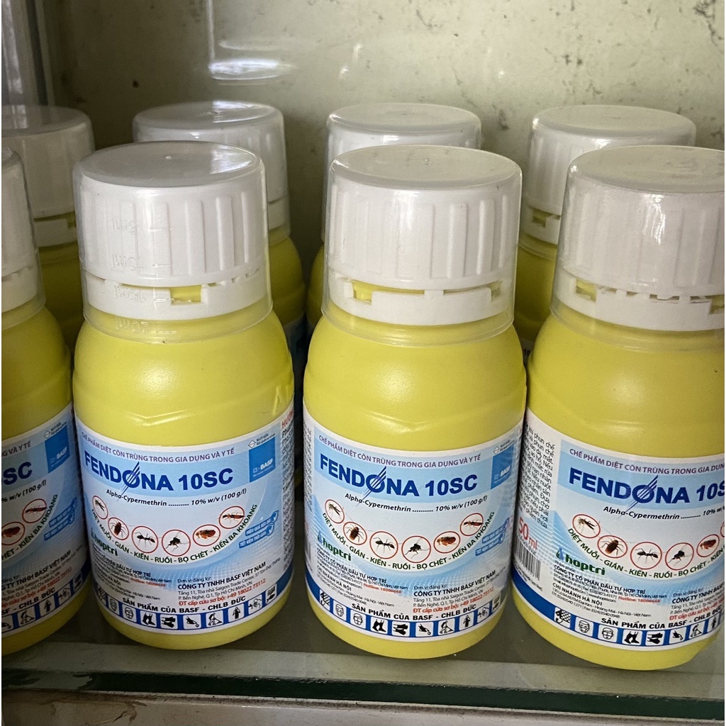 Thuốc diệt côn trùng Fendona 10SC chai 50ml ⚜️FREESHIP⚜️ Diệt Ruồi, Muỗi, Kiến, Gian