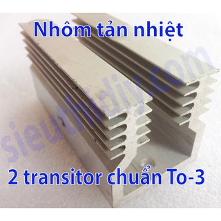 Nhôm tản nhiệt 2 sò sắt To-3 cho mạch điện công suất