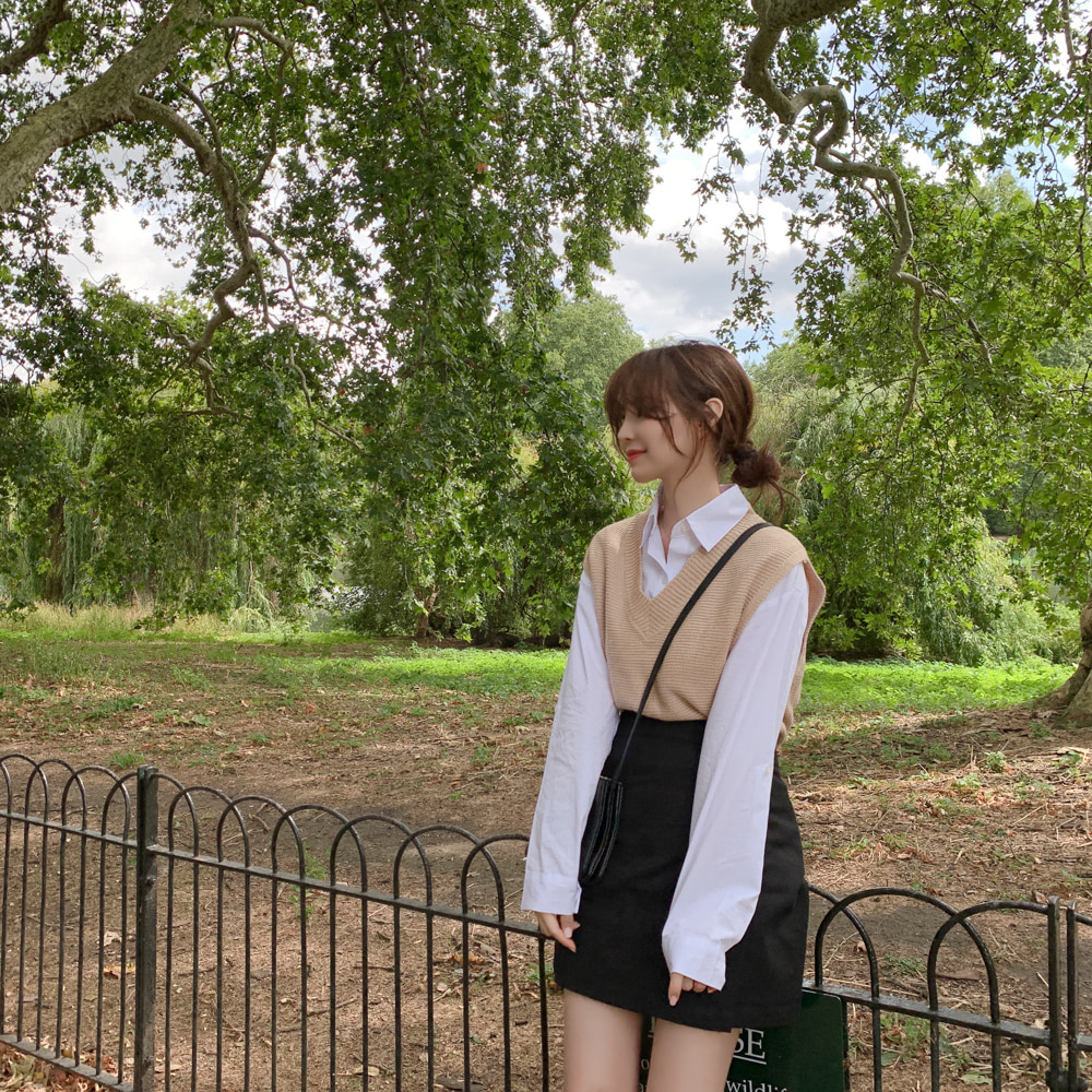 Áo Dệt Kim Sát Nách Dáng Rộng Cổ Chữ V Thời Trang Cho Nữ 30209