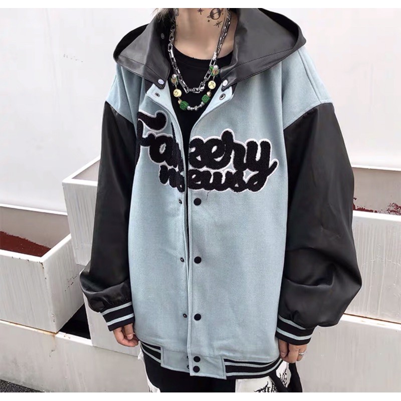 FAKERY NEWS VARSITY JACKET ( ảnh thật) 16typh