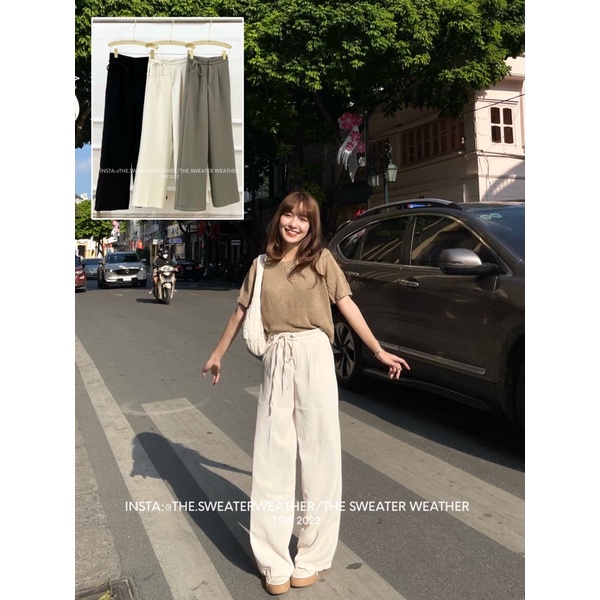 Quần culottes suông dây thắt nơ bên the.sweaterweather TSW