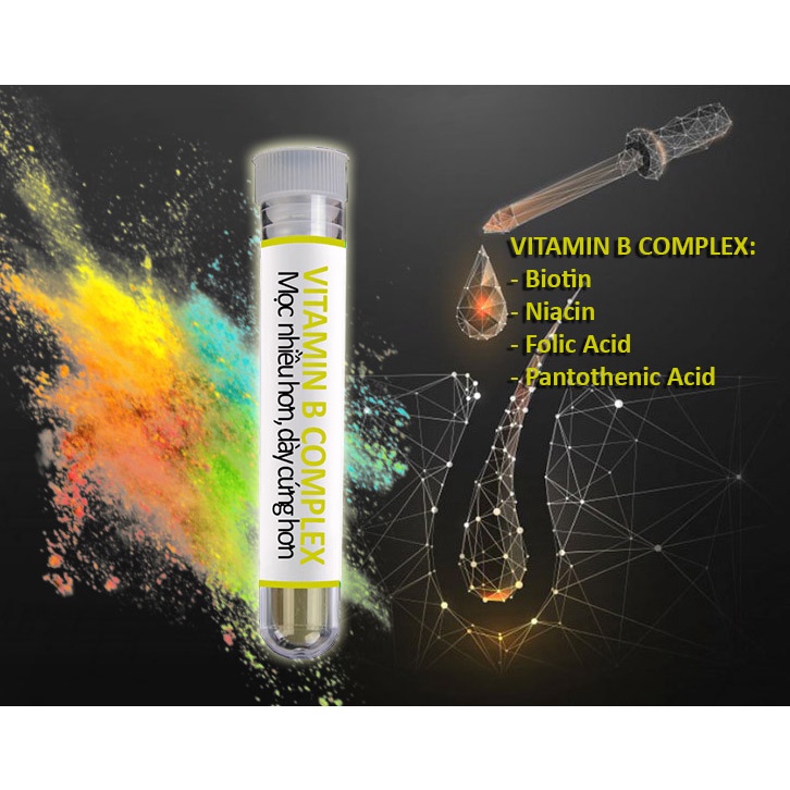 Bột Vitamin B complex nguyên liệu mỹ phẩm râu tóc bôi kèm minoxidil, giúp râu tóc mọc nhiều hơn và đen dày hơn