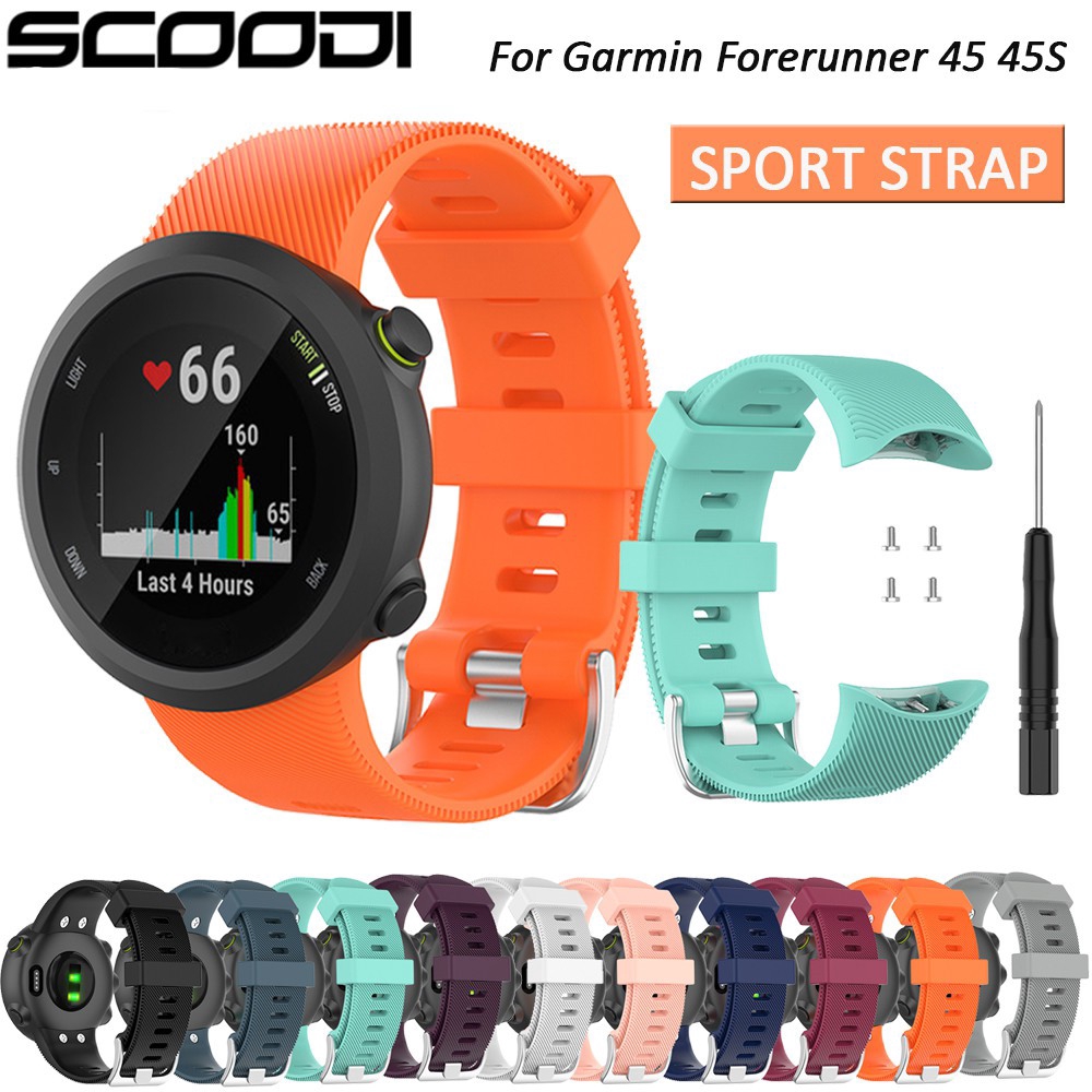 Dây Đeo Thay Thế Chất Liệu Silicon Thiết Kế Nhiều Lỗ Thời Trang Cho Garmin Forerunner 45 Frontier/Classic