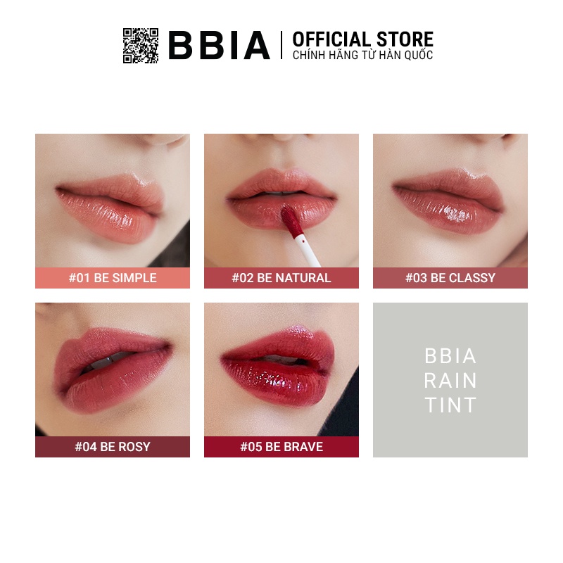 Son Tint Bóng Bbia Rain Tint (5 Màu) 4g Bbia Official Store