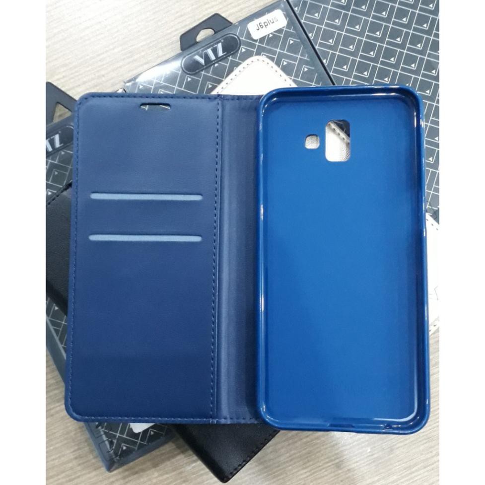 Bao da Samsung galaxy J6 , J6 plus nắp gập da mịn O+ cao cấp