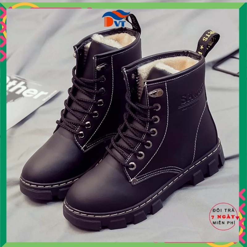 Bốt da nữ hàng cao cấp, boots nữ chất da sịn không thấm nước, không nổ, đế cao su mềm, êm chân 7762209