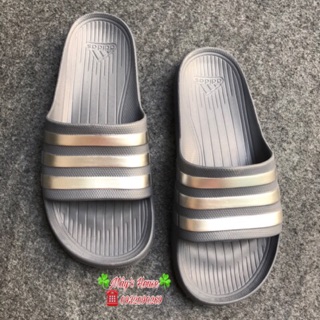 [☘️ADIDAS®☘️]- DÉP ĐÚC DURAMO SLIDES - Xám S/Bạc