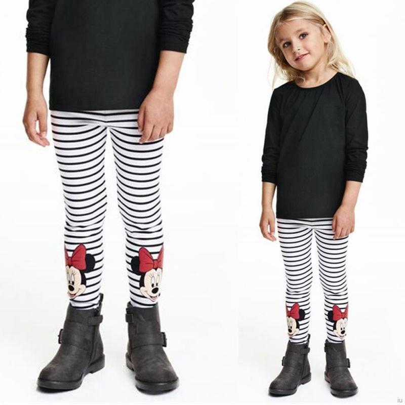 Quần legging cotton lưng thun co dãn cho bé gái