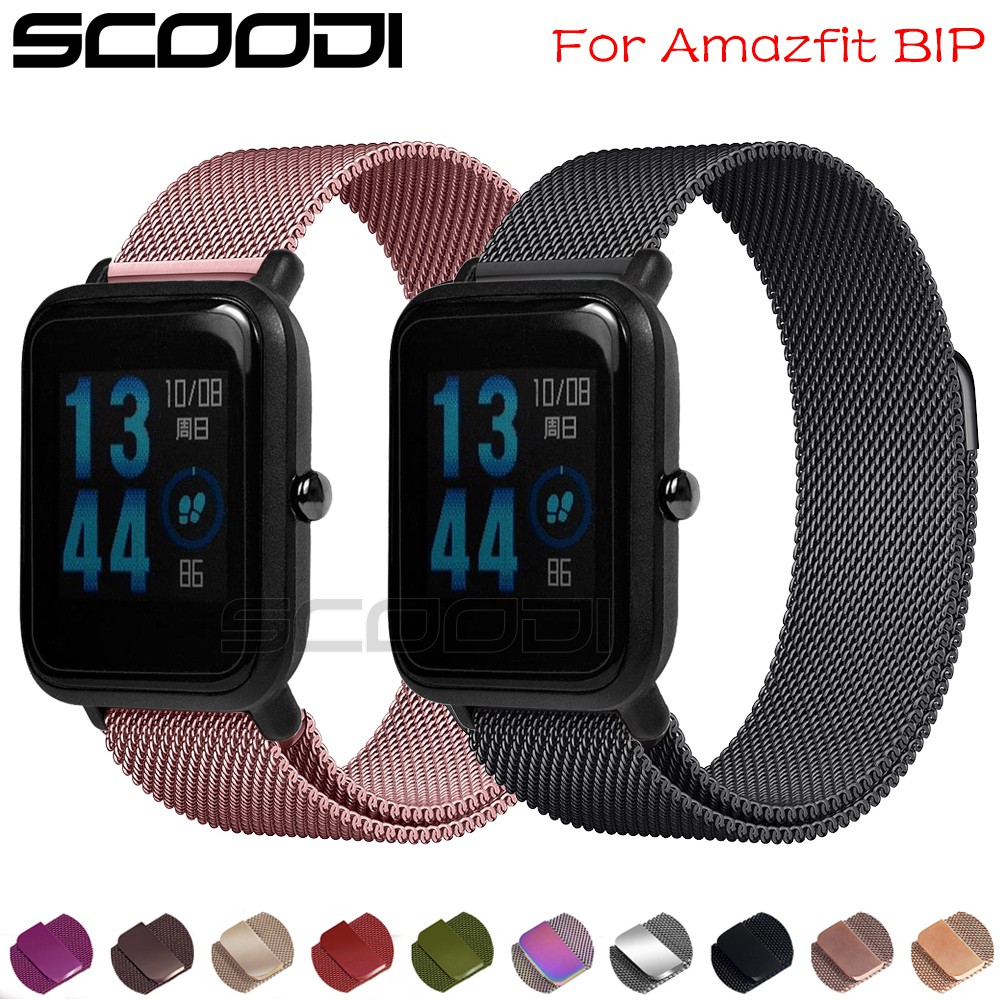 Dây đeo inox màu trơn cho Huami Amazfit Bip BIT Lite Youth 1S U