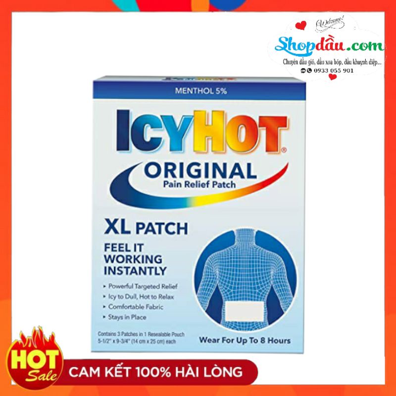 Cao dán giảm đau icy hot patch - hàng Mỹ