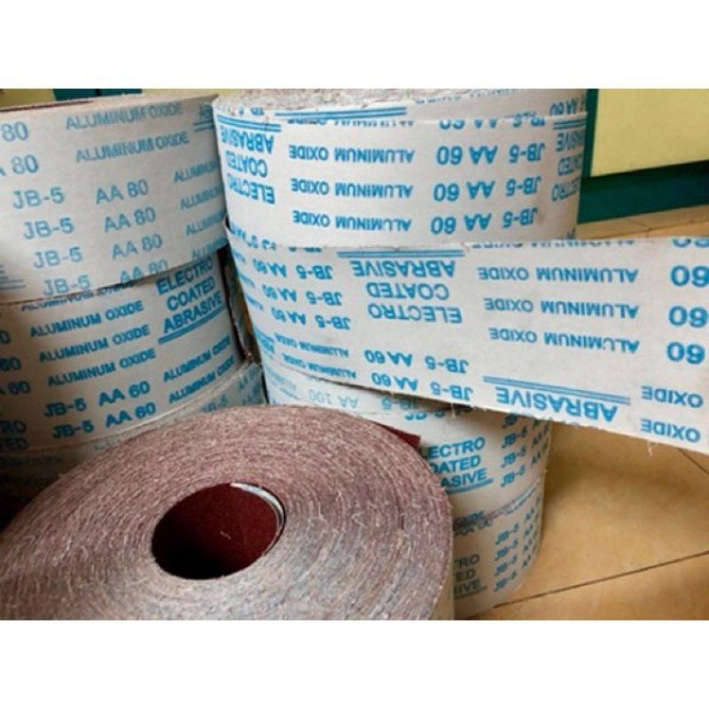 Giấy nhám ( giấy giáp) vải mềm JB đủ loại thô, mịn khổ 10cm (giá 1 mét)