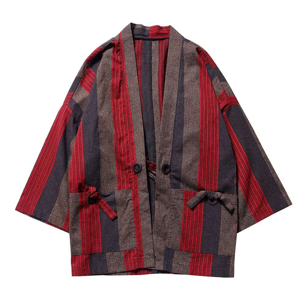 Áo khoác nam phong cách Kimono Nhật Bản