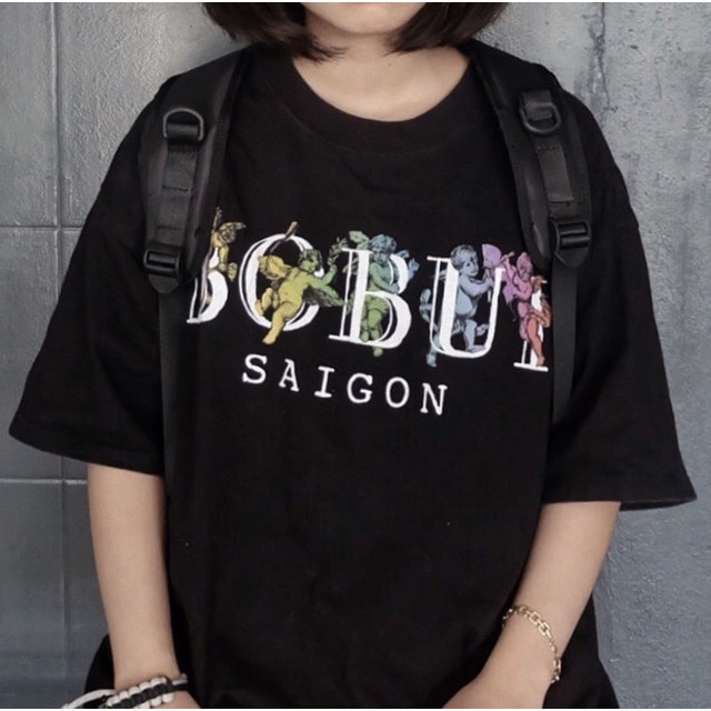 Áo thun tee Bobui Sài Gòn unisex form rộng tay lỡ oversize vải cotton co giãn | HD2000 | BigBuy360 - bigbuy360.vn