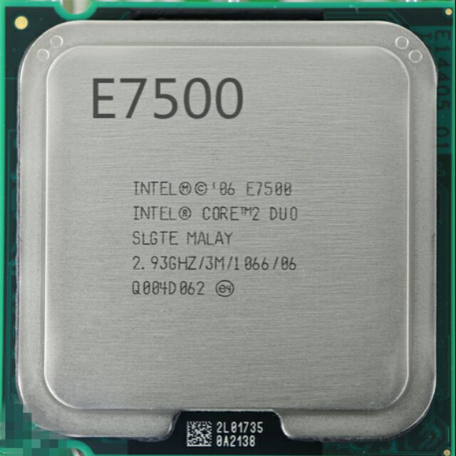Chip intel E7500 2.93Ghz tặng kèm fan