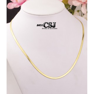 Dây chuyền Mì bản dẹt 3ly Mạ vàng