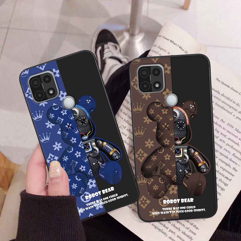 Ốp Oppo A15 / A15s bear brick, gấu đáng yêu, dễ thương