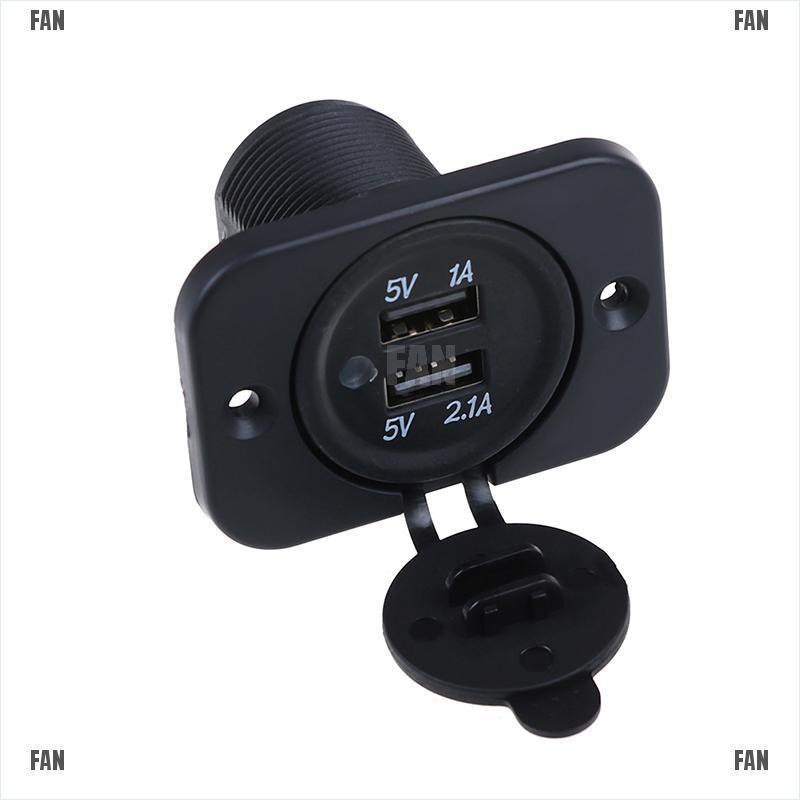 Củ Sạc Trên Ô Tô 2 Cổng Usb 1a &amp; 2.1a 12v