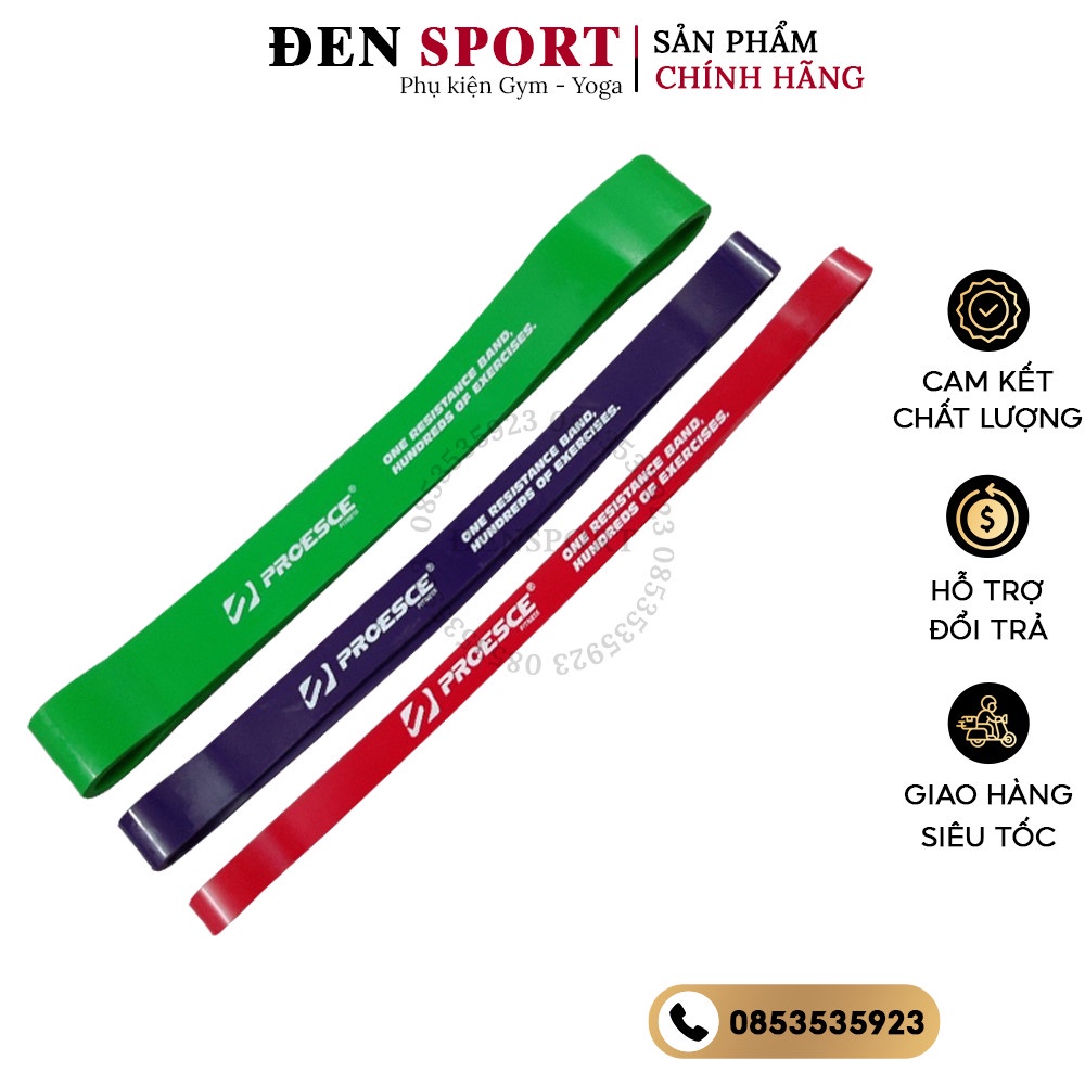 Dây đàn hồi tập mông chân Superband Set 3 dây ĐenSport