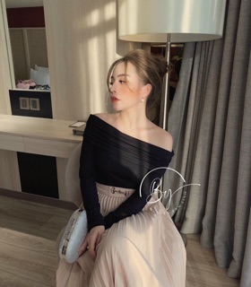 Áo thun trễ vai body