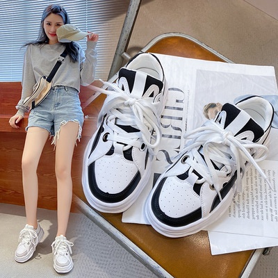 Giày Thể Thao Nữ Ulzzang Vintage, Giày Vải Cao Cấp Đế Độn 4cm Thắt Dây 2 Màu, Hàn Quốc Street Style - Iclassy_shoes