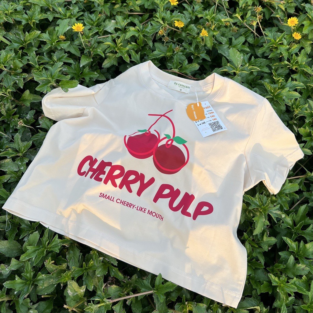 Áo Thun Croptop cotton 100% In Hình Siêu Đẹp Dưới 50 kg