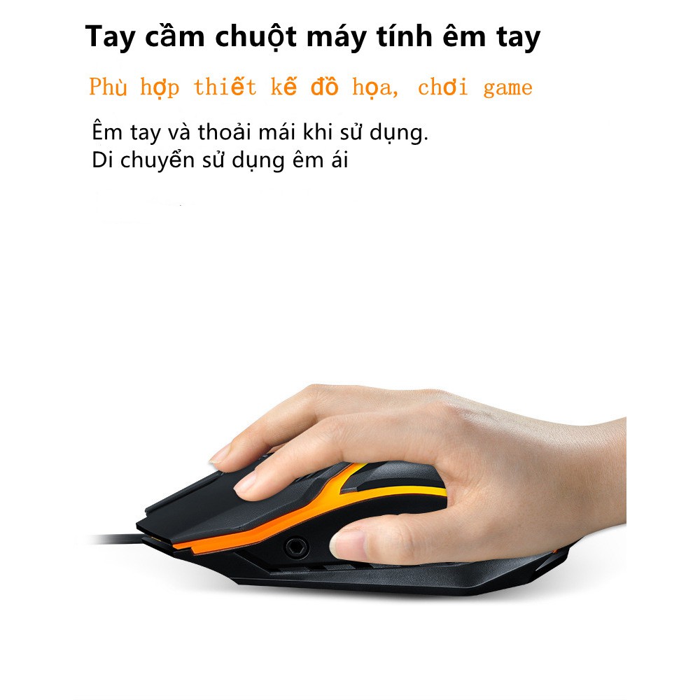 Thunder Wolf có dây chuột chơi game dạ quang đầy màu sắc Máy tính để bàn USB