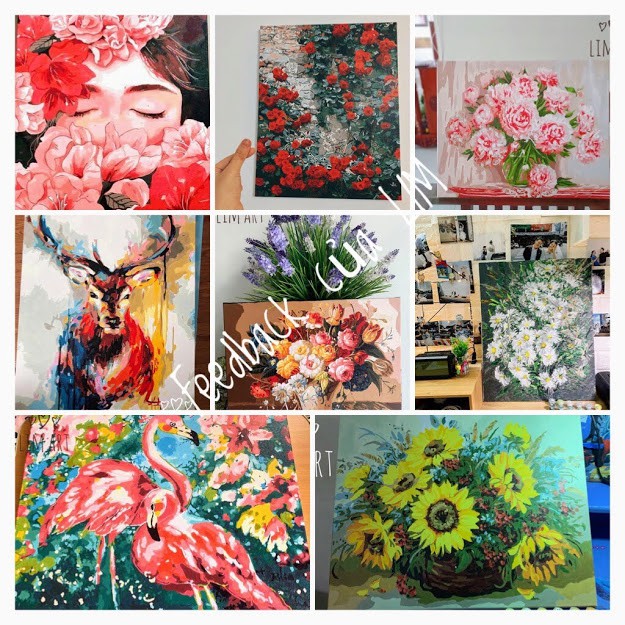 Tranh sơn dầu số hoá có khung LIM Art - Tranh tô màu theo số Up, ngôi nhà bong bóng