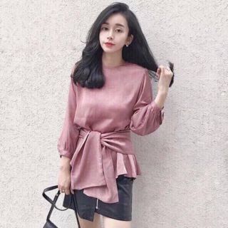 Áo lụa thắt dây eo đẹp