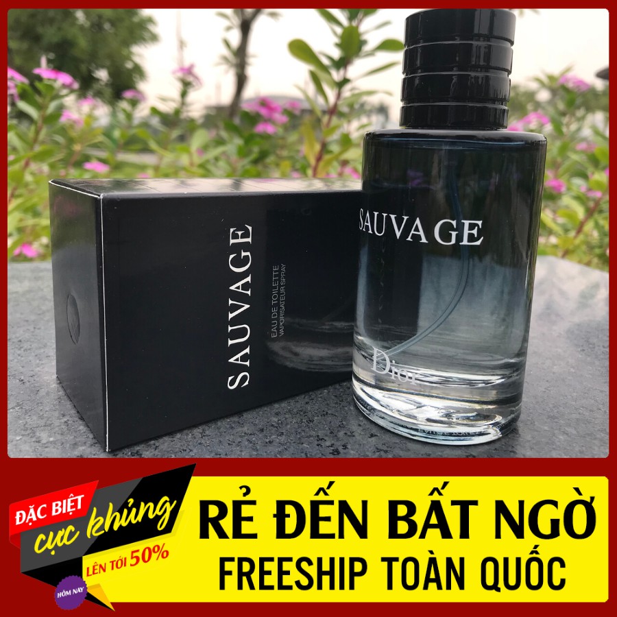 Nước Hoa Nam, Nước Hoa Sauvega 100ml Thơm Lâu, Hương Thơm Nam Tính, Sang Trọng, Lịch Lãm