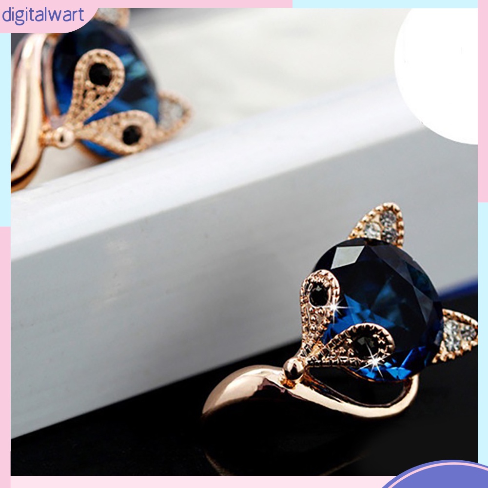 Hoa Tai Đính Đá Hình Chú Cáo Xinh Xắn Dành Cho Nữ