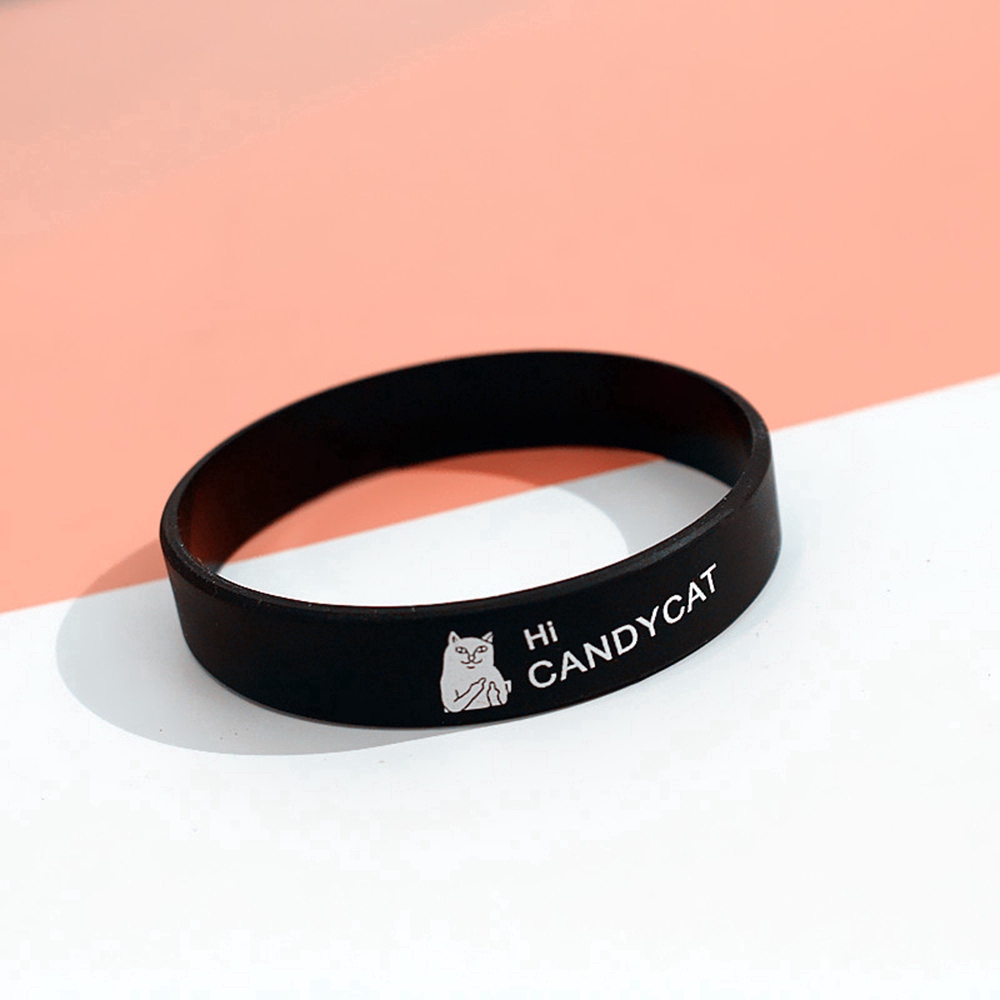 Vòng Tay Cao Su Mặt Hình Mèo Dành Cho Nam Và Nữ | BigBuy360 - bigbuy360.vn