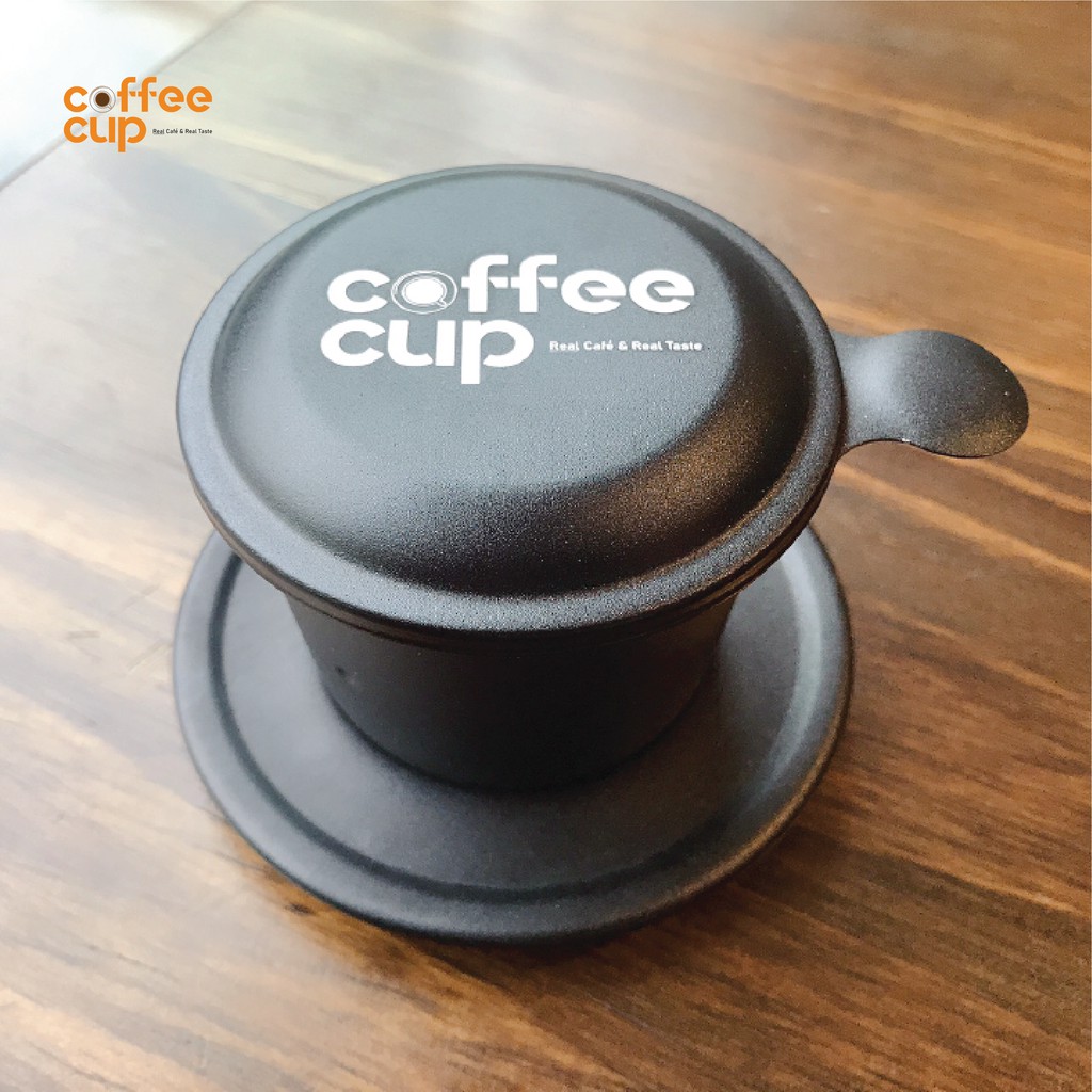 Phin pha cà phê CoffeeCup, phin cà phê nhôm Anode cao cấp, phin cafe đen, sang trọng, thanh lịch