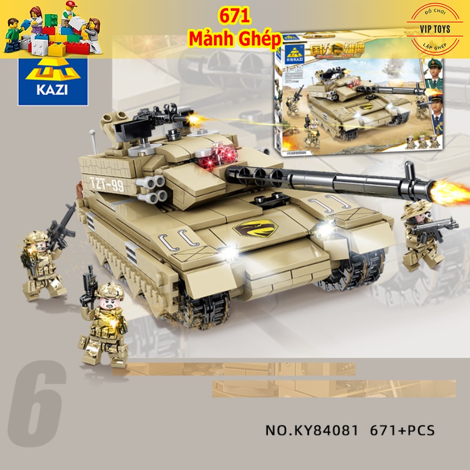 671 Mảnh - Bộ Đồ Chơi Lắp Ghép Mô Hình LEGO Xe Tăng - Lắp Ráp Xe Pháo – Mô Hình Xe Quân Đội, Máy bay Chiến Đấu