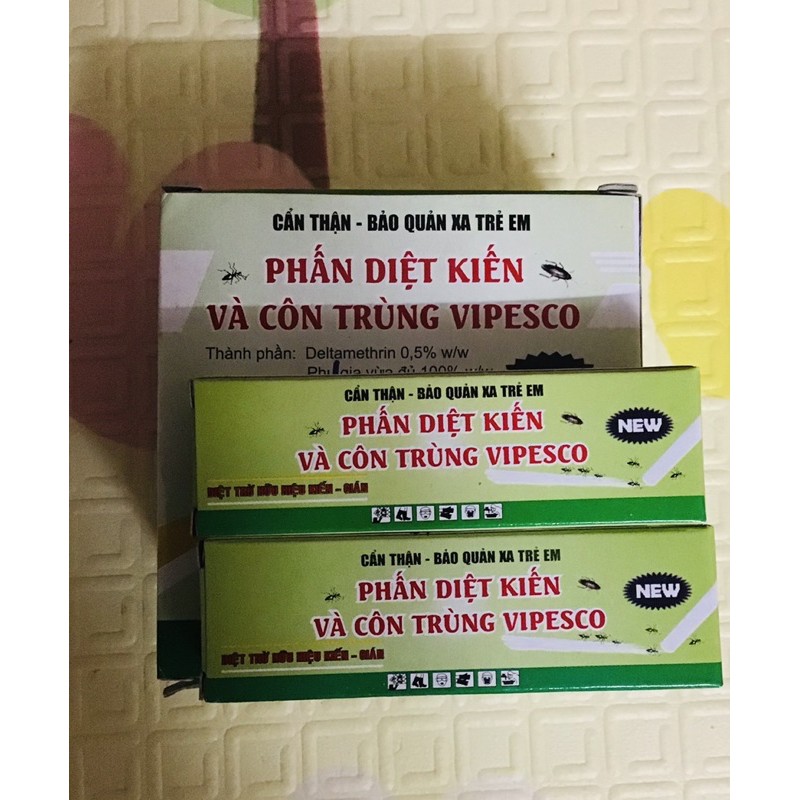 Phấn diệt kiến và côn trùng Vipesco (hộp 2 cây phấn)