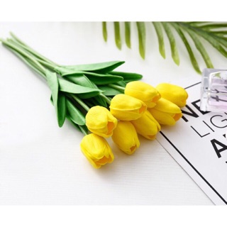 PHỤ KIỆN CHỤP ẢNH VÀ TRANG TRÍ- 1 bông Hoa Tuylip giả giống thật 99% ảnh thật