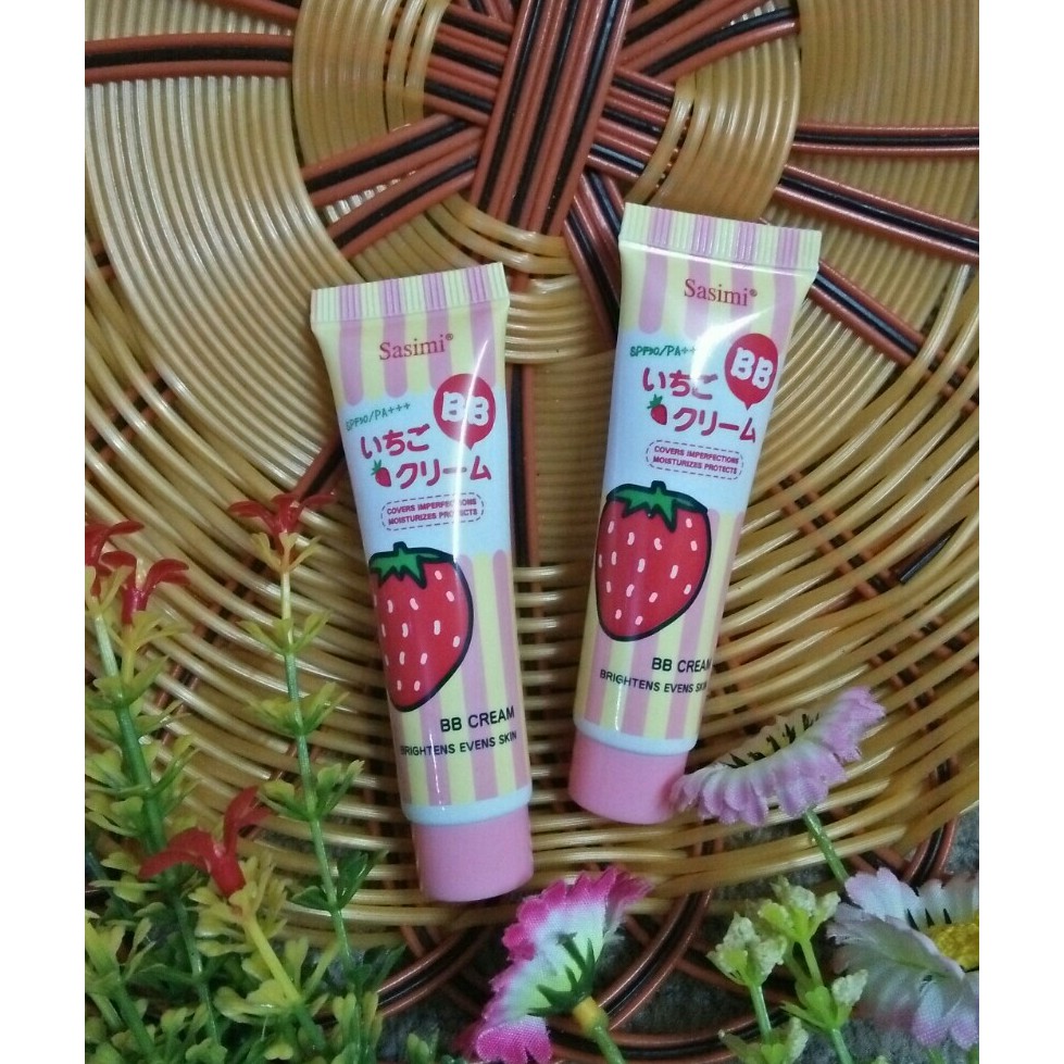 Sỉ 1 tuýp Kem Lót Trang Điểm Sáng Da kiềm dầu Sasimi hương dâu 10g