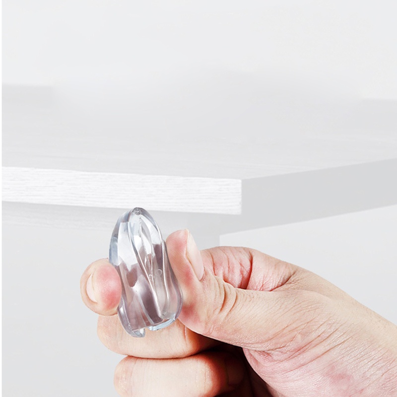 Bộ 10 Miếng Đệm Silicone Trong Suốt Bọc Góc Bàn Bảo Vệ An Toàn Cho Bé