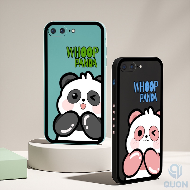 Ốp Lưng Điện Thoại Nhựa Mềm iphone 6 6s 7 8 plus Hình Gấu Trúc