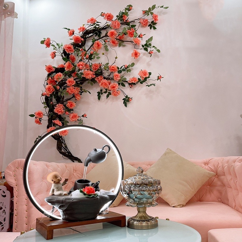 Dây Giả- Dây Hồng Leo Cổ 1m7 Cao Cấp, Decor Nhà Cửa, Khách Sạn, Studio