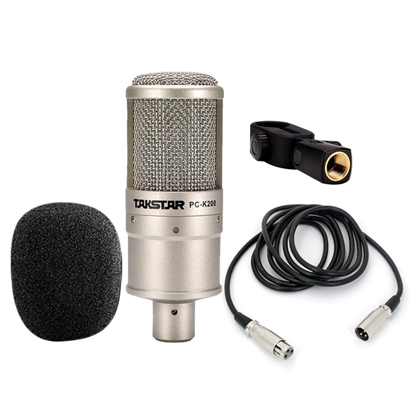 Bộ Mic Livestream Chính Hãng Đầy Đủ Mic Takstar PC-K220, Sound Card K10 XOX, Nguồn 48V &amp; Phụ Kiện Cao Cấp Bảo Hành 1 Năm