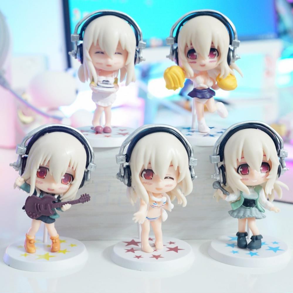 SET 5 MÔ HÌNH SUPER SONICO KUTE 9CM