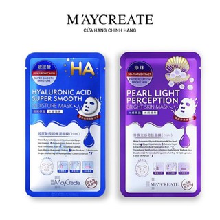 1 Hộp 20 Miếng Mặt Nạ Dưỡng Ẩm Dưỡng Trắng Da HA Maycreate Mask Ha Hàng Nội Địa Trung