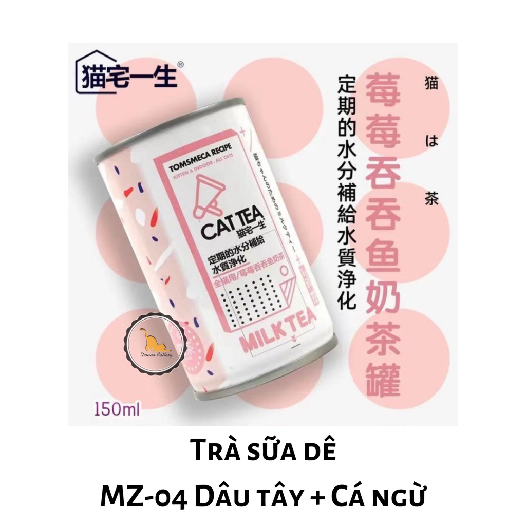 TRÀ SỮA CAT TEA MILK TEA CHO MÈO LON 150g ĐỦ HƯƠNG VỊ