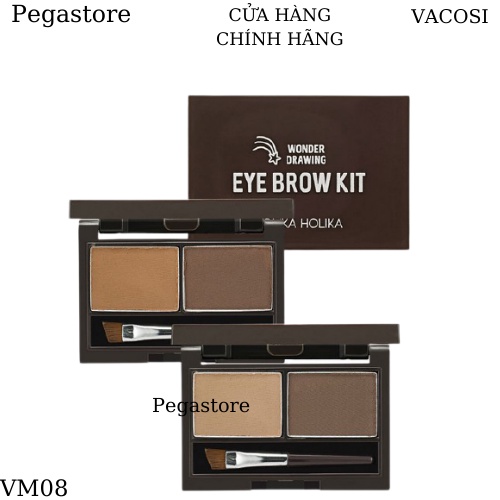 Combo vẽ mày &amp; che khuyết điểm VACOSI EYEBROW KIT (bột vẽ mày vacosi VM08)